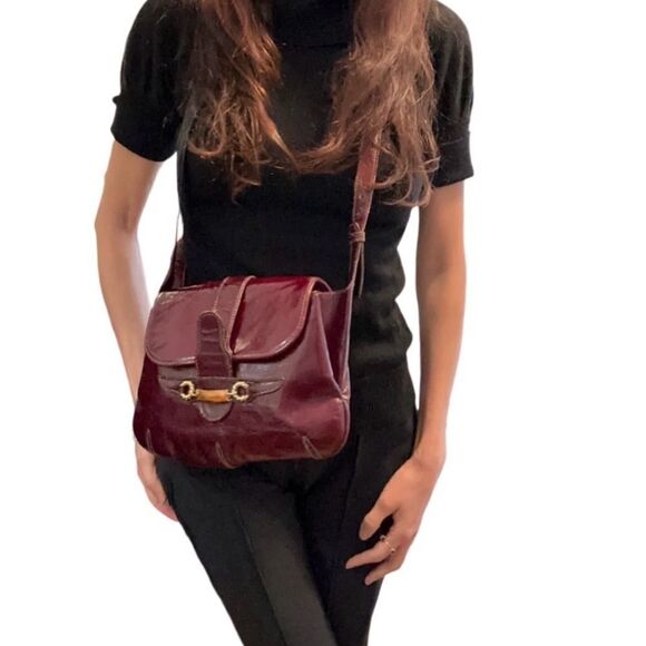 Gucci magenta pants leather vintage bag - Picture 4 of 16